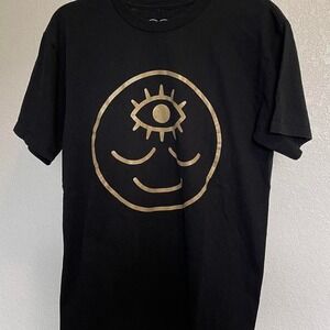 Woke Face T-Shirt • Black & Gold